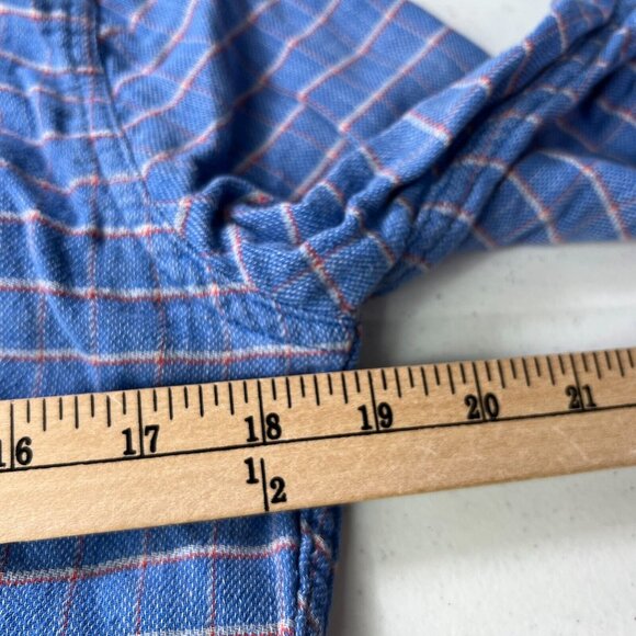 Levis Long Sleeve Button Up Shirt Blue Plaid Slim Fit Medium Mens Medium * - Picture 8 of 10